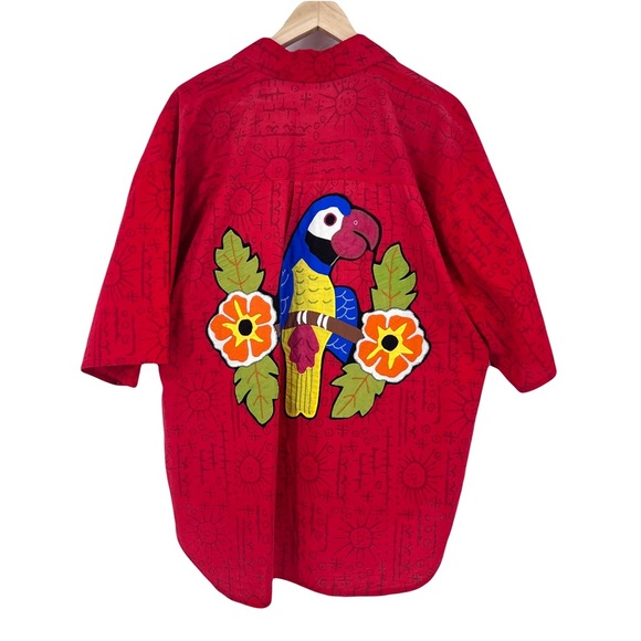 Chacal novelty print shirt parrot cat - Picture 2 of 6